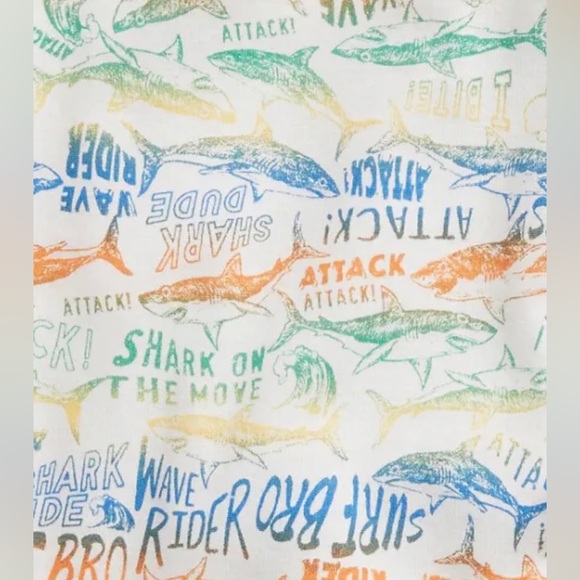 NWT Baby GAP boys organic shark pajamas 3T - Picture 2 of 5